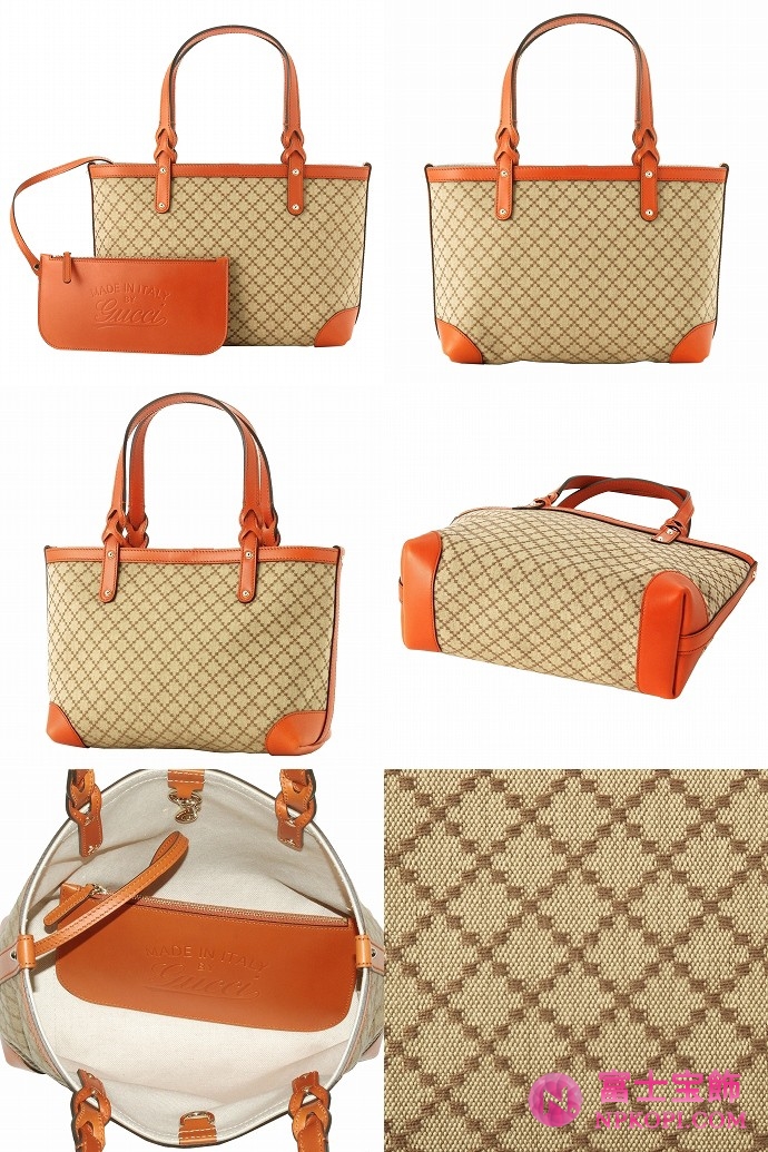 GUCCI/グッチ GUCCI CRAFTディアマンテ柄ポーチ付きスモールトートバッグ 269878 FAGHG 9711